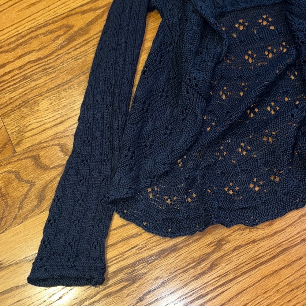Cotton by Autumn Cashmere Woman’s Navy Cardigan Size XS - Picture 4 of 5